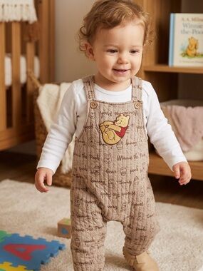 Disney Baby Winnie the Pooh Quilted Overall Romper|6-9M